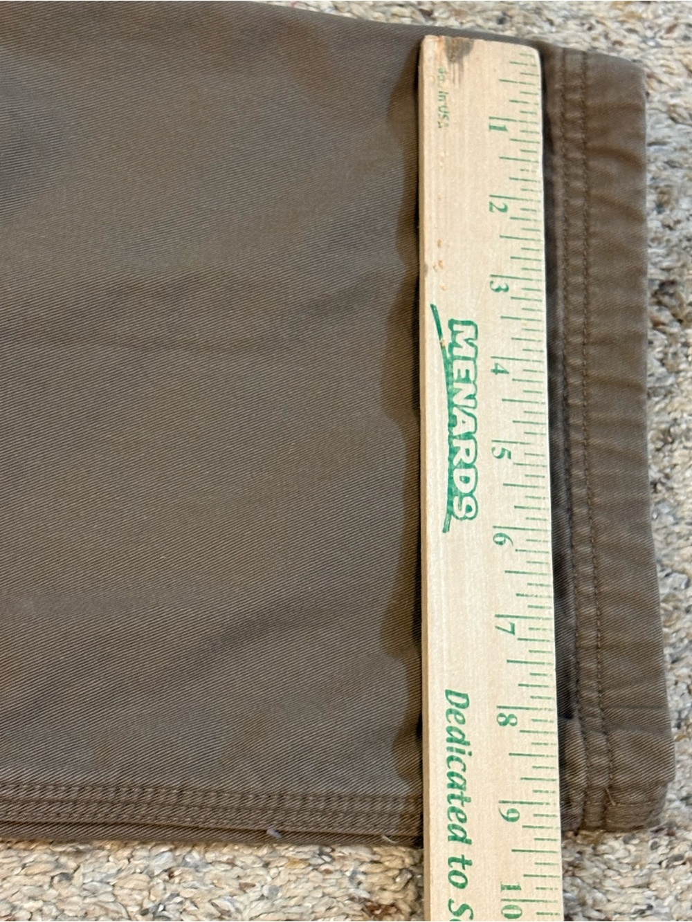 Duluth Trading Co. Women's Straight-Leg Flannel Lined Cargo Jeans Brown 14 x 33 - Picture 11 of 11